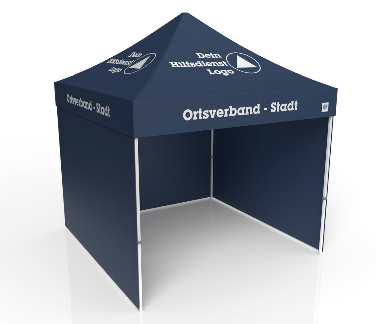 THW Faltzelt | Einsatzzelt | Profizelt | Schnelleinsatzzelt 3x3 m | EZ-UP Eclipse Stahlgestell