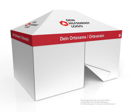 DRK Faltzelt | Einsatzzelt | Profizelt | Schnelleinsatzzelt 3x4,5 m | EZ-UP-Eclipse Stahgestell