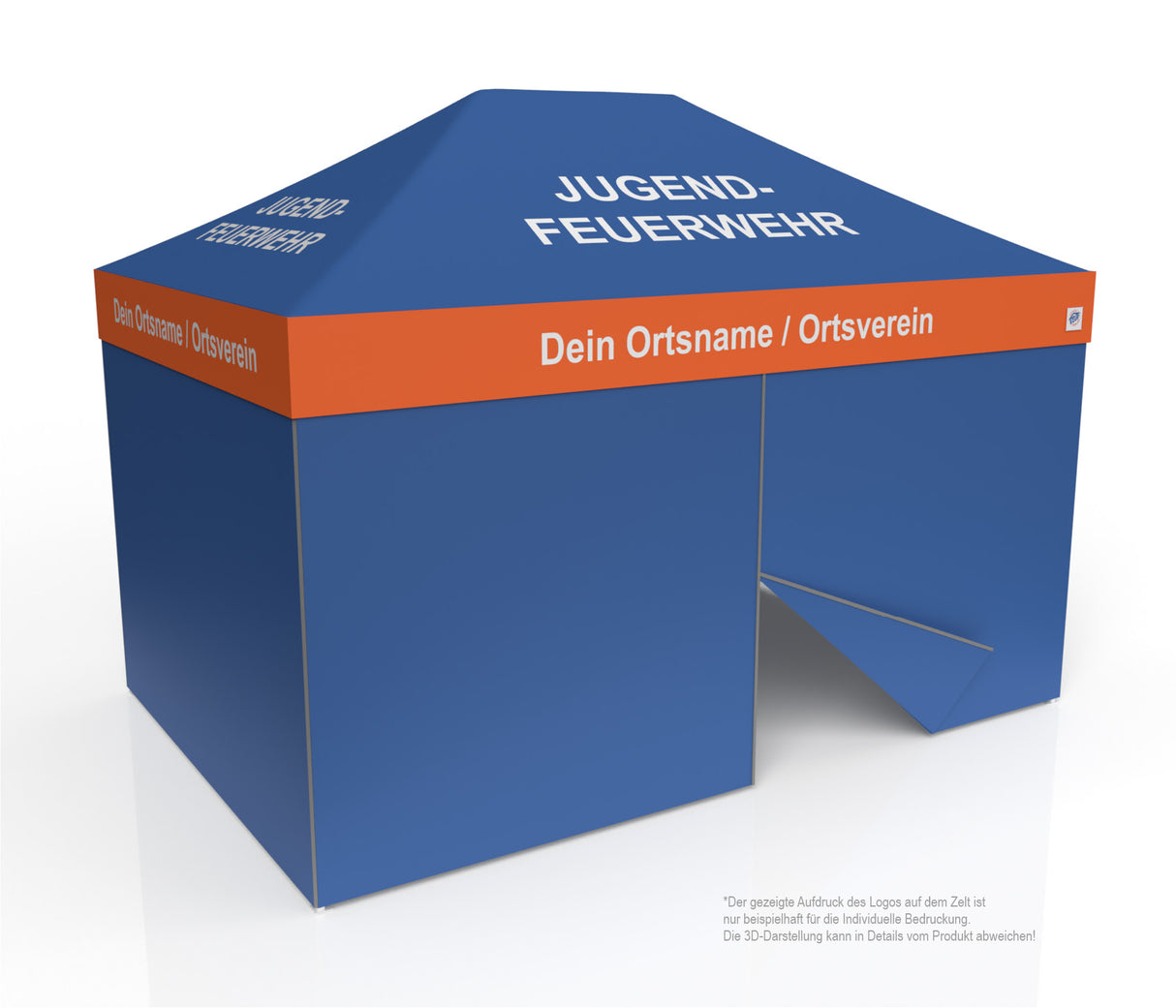 Jugendfeuerwehr Faltzelt | Einsatzzelt | Profizelt | Schnelleinsatzzelt 3x4,5 m | EZ-UP-Eclipse Stahgestell