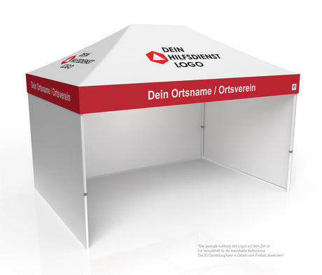 DRK Bergwacht Faltzelt | Einsatzzelt | Profizelt | Schnelleinsatzzelt 3x4,5 m | EZ-UP-Eclipse Stahgestell