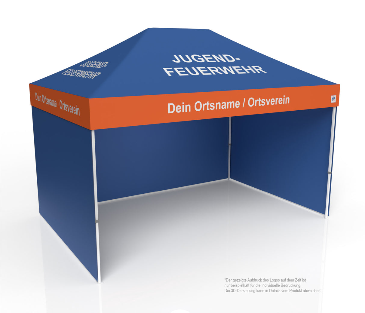 Jugendfeuerwehr Faltzelt | Einsatzzelt | Profizelt | Schnelleinsatzzelt 3x4,5 m | EZ-UP-Eclipse Stahgestell