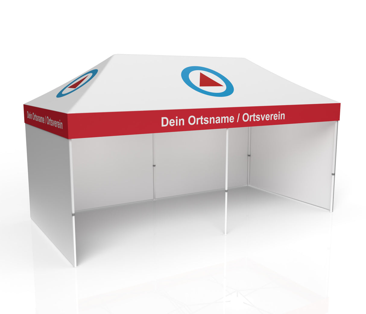 DRK Wasserwacht Faltzelt | Einsatzzelt | Profizelt | Schnelleinsatzzelt 3x6 m | EZ-UP-Eclipse Stahgestell