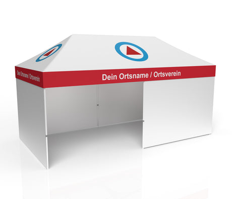 BRK Wasserwacht Faltzelt | Einsatzzelt | Profizelt | Schnelleinsatzzelt 3x6 m | EZ-UP-Eclipse Stahgestell