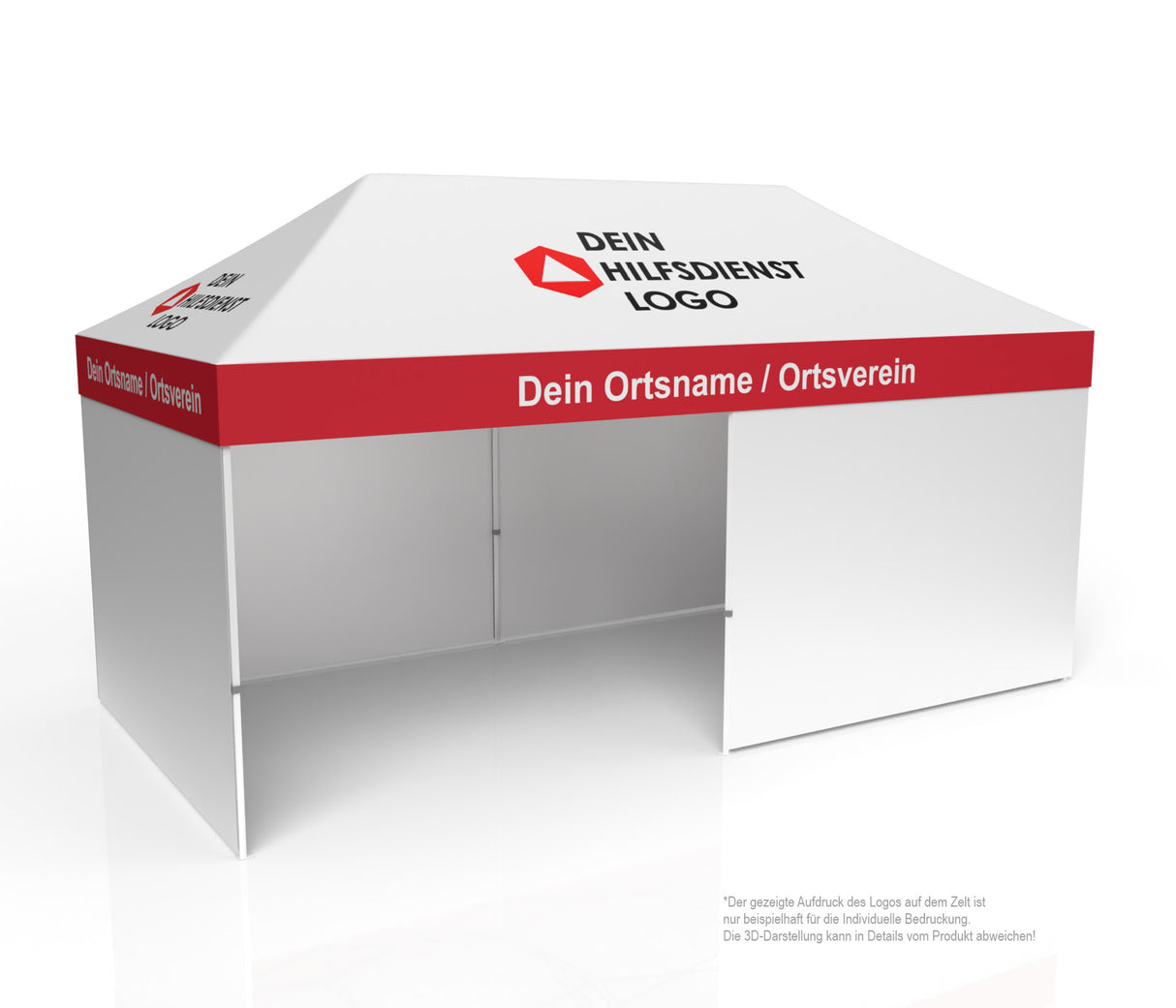 Johanniter Faltzelt | Einsatzzelt | Profizelt | Schnelleinsatzzelt 3x6 m | EZ-UP-Eclipse Stahgestell