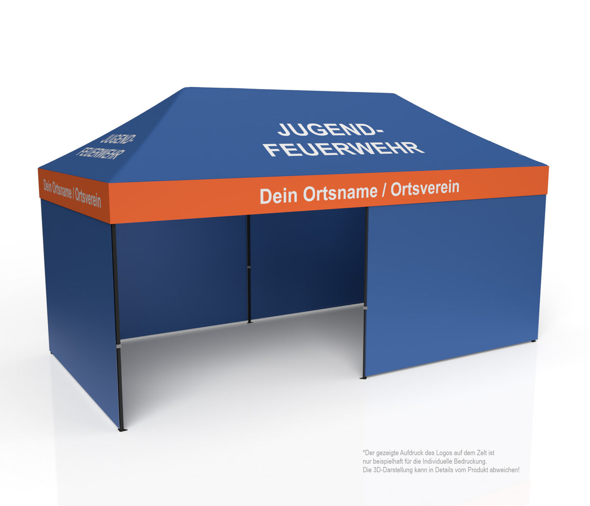 Jugenfeuerwehr Faltzelt | Einsatzzelt | Profizelt | Schnelleinsatzzelt 3x6 m | EZ-UP-Eclipse Stahgestell