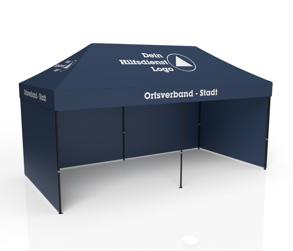 THW Faltzelt | Einsatzzelt | Profizelt | Schnelleinsatzzelt 3x6 m | EZ-UP-Eclipse Stahgestell