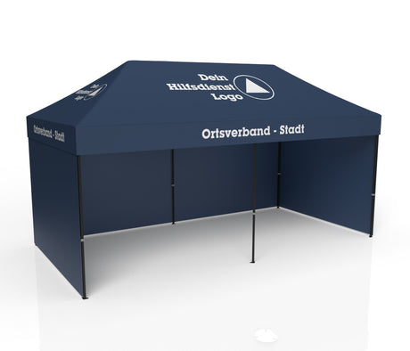 THW Faltzelt | Einsatzzelt | Profizelt | Schnelleinsatzzelt 3x6 m | EZ-UP-Eclipse Stahgestell