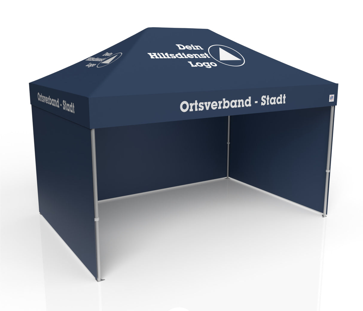 THW Faltzelt | Einsatzzelt | Profizelt | Schnelleinsatzzelt 3x4,5 m | EZ-UP-Endouver Alugestell