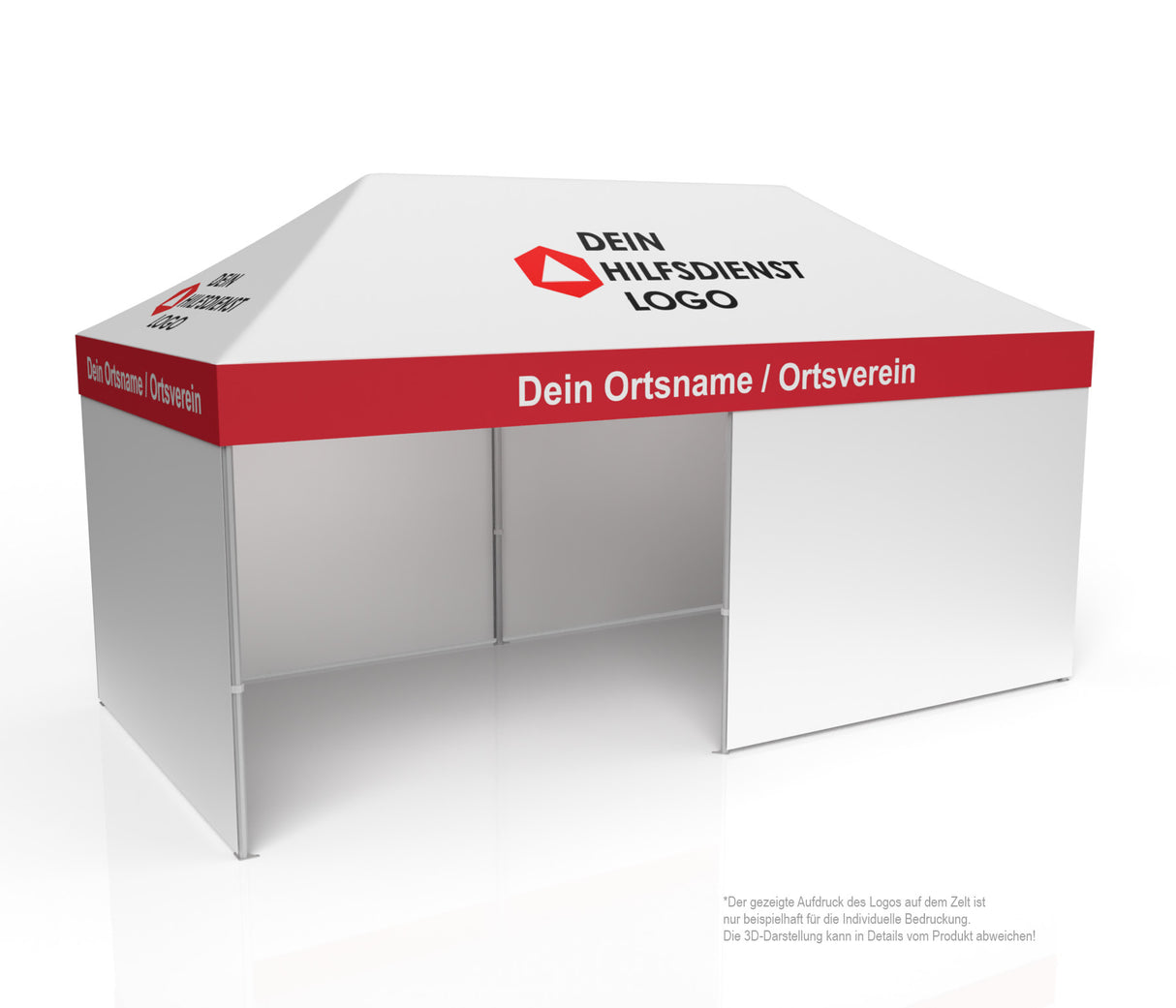 DRK Faltzelt | Einsatzzelt | Profizelt | Schnelleinsatzzelt 3x6 m | EZ-UP-Endouver Alugestell