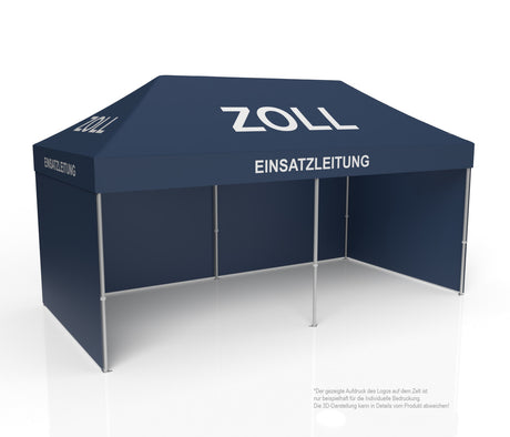 Zoll Faltzelt | Einsatzzelt | Profizelt | Schnelleinsatzzelt 3x6 m | EZ-UP-Endouver Alugestell
