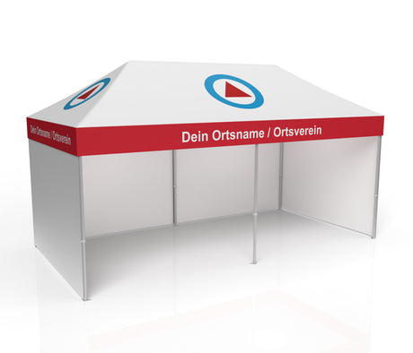 DRK Wasserwacht Faltzelt | Einsatzzelt | Profizelt | Schnelleinsatzzelt 3x6 m | EZ-UP-Endouver Alugestell