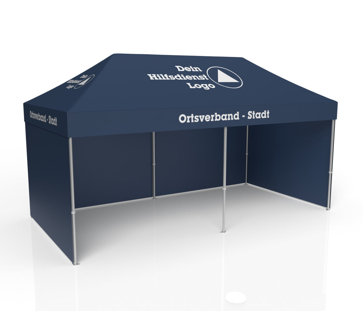 THW Faltzelt | Einsatzzelt | Profizelt | Schnelleinsatzzelt 3x6 m | EZ-UP-Endouver Alugestell