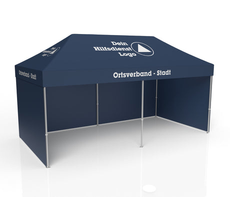 THW Faltzelt | Einsatzzelt | Profizelt | Schnelleinsatzzelt 3x6 m | EZ-UP-Endouver Alugestell