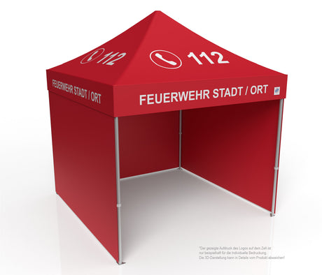 Feuerwehrzelt | Faltzelt | Einsatzzelt | Profizelt 3x3 m - Alu Gestell - EZ-UP-Endouver