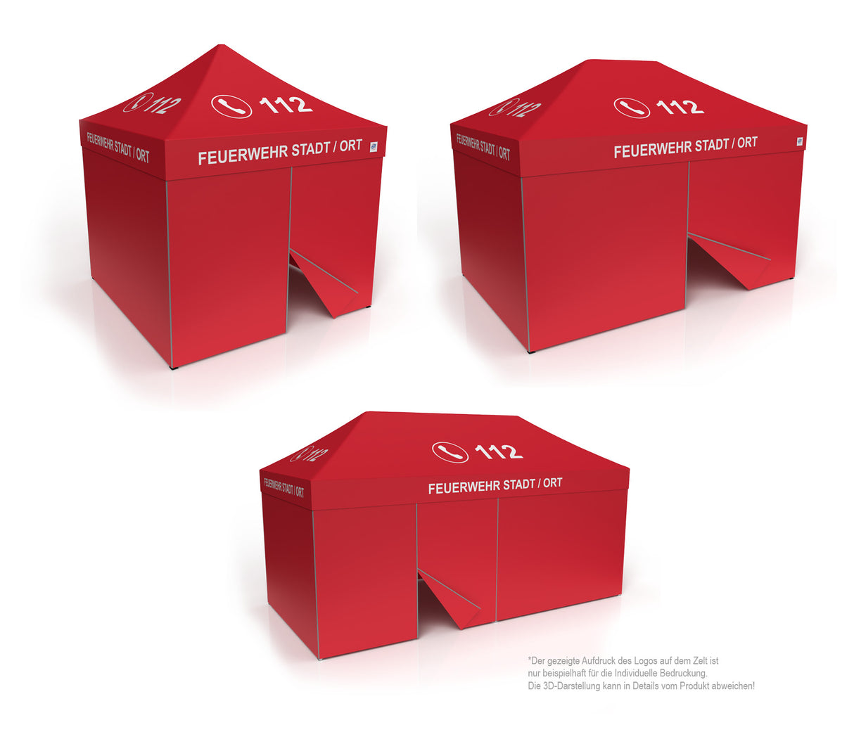Feuerwehrzelte EZ-UP Faltzelt | 3x3m | 3x4.5m | 3x6m