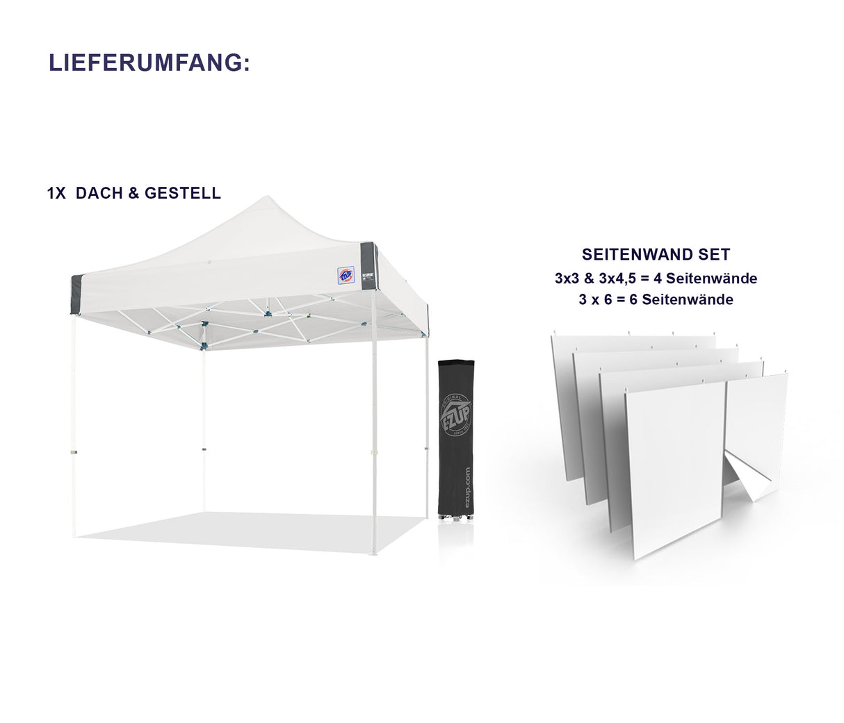 E-Z UP Profi-Faltzelt | 3 Größen
