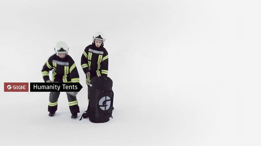 Der Aufbau der GYBE Schnelleinsatzzelte