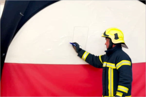 Whiteboard Option für Seitenwand des Schnelleinsatzzeltes