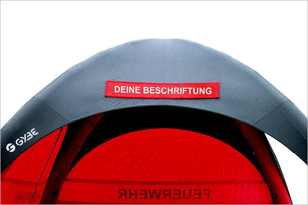Dach Label-Option für das GYBE Schnelleinsatzzelt