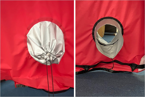 Heizungsöffnung für das GYBE Schnelleinsatzzelt