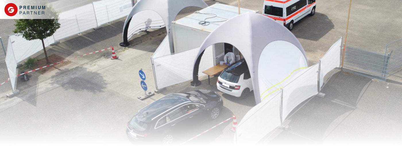 Gybe Schnelleinsatzzelte | Mobiles Test Zelt | Aufblasbares Schnelleinsatzzelt