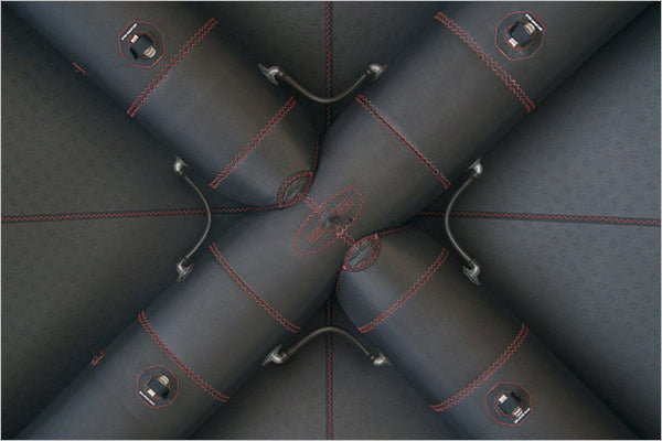 Das Gybe aufblasbare Schnelleinsatzzelt hat ein ONE-PUMP-System, hierduch könne alle Beine aufeinmal befüllt werden