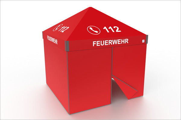 E-Z-UP Schnelleinstazzelt Feuerwehr | Feuerwehrzelt