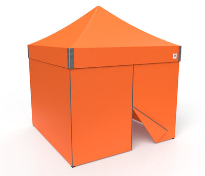 E-Z UP Profi-Faltzelt 3x3 m in Orange, Stahlgestell Eclipse, Seitenwände geschlossen