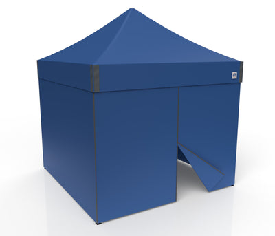 E-Z UP Profi-Faltzelt 3x3 m in Royal Blau, Stahlgestell Eclipse, Seitenwände geschlossen