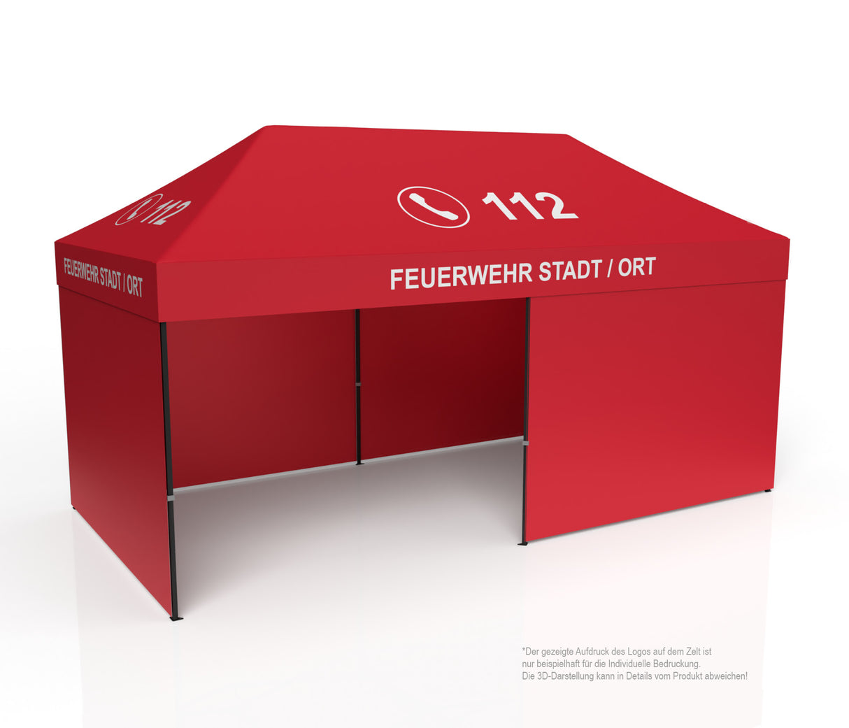 Feuerwehrzelt | Faltzelt | Einsatzzelt | Profizelt 3x6m 