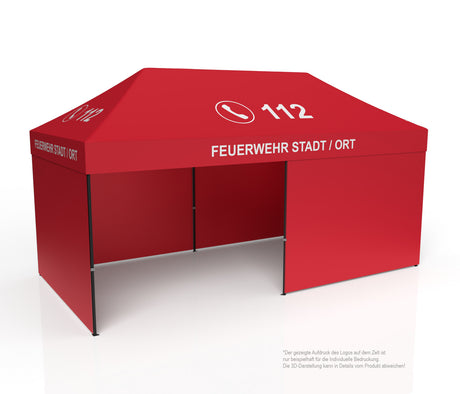 Feuerwehrzelt | Faltzelt | Einsatzzelt | Profizelt 3x6m 