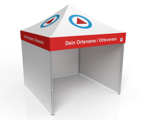 DRK Wasserwacht Faltzelt | Einsatzzelt | Profizelt | Schnelleinsatzzelt 3x3 m | EZ-UP-Endouver Alugestell
