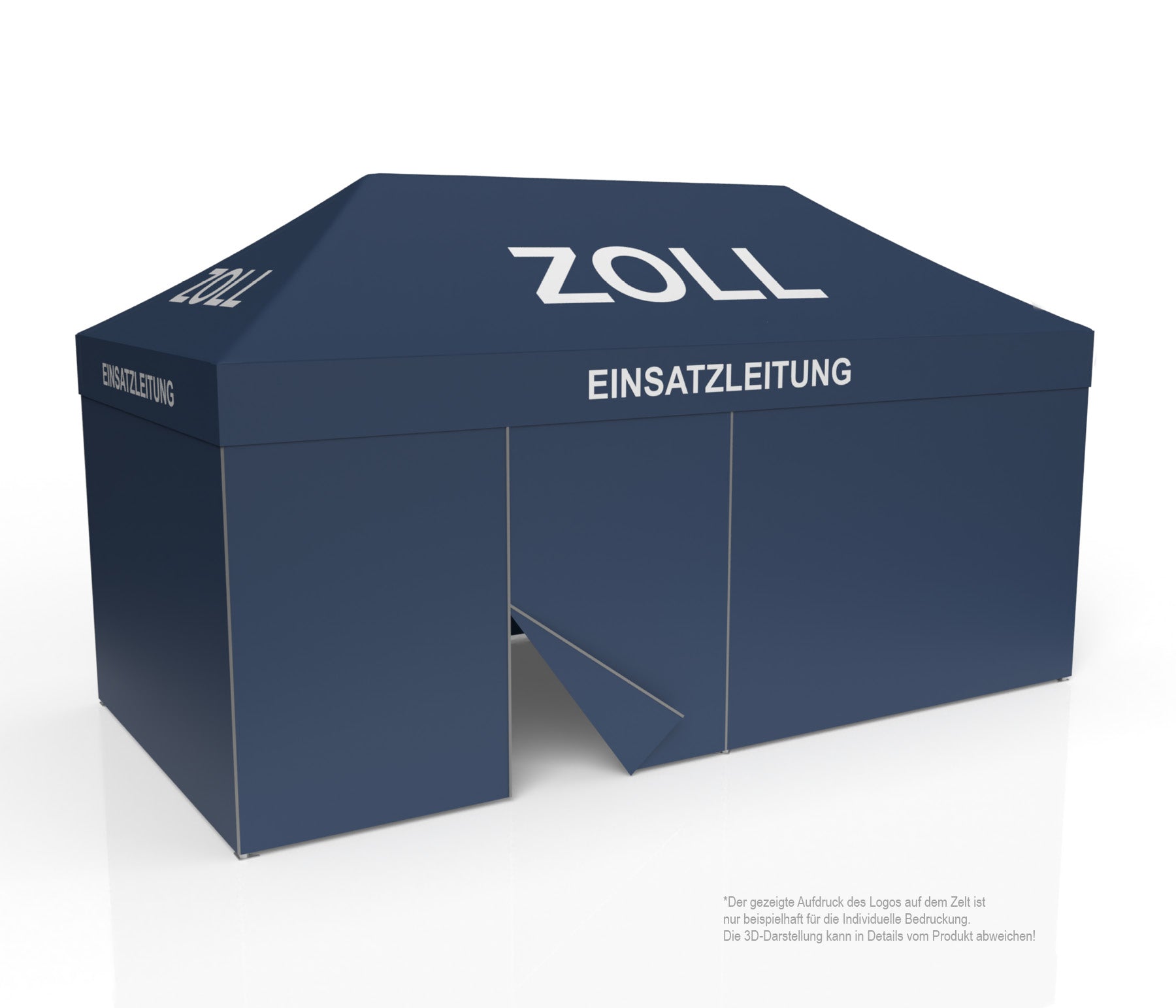 Zoll Faltzelt | Einsatzzelt | Profizelt | Schnelleinsatzzelt 3x6 m | EZ-UP-Endouver Alugestell