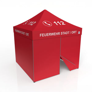 Feuerwehrzelt | Faltzelt | Einsatzzelt | Profizelt 3x3 m - Alu Gestell - EZ-UP-Endouver