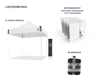 EZ-UP-Faltzelt Lieferumfang Feuerwehrzelt