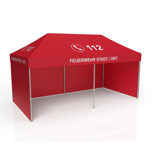 Feuerwehrzelt | Faltzelt | Einsatzzelt | Profizelt 3x6m - Alu Gestell
