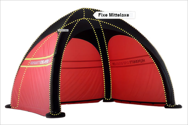 GYBE Schnelleinsatzzelt Luftkammer-System – windstabil bis 80 km/h mit Ballastsäcken und Abspannseilen