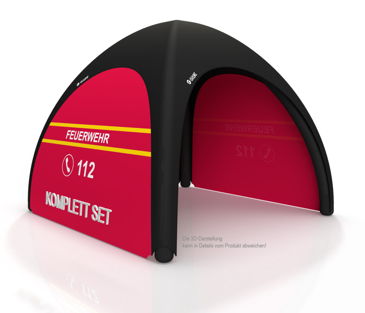 Schnelleinsatzzelt GYBE HUMANITY TENT Komplett-Set Feuerwehr – Profi-Einsatzzelte