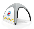 Aufblasbares Schnelleinsatzzelt Gybe Humanity Tent mit BRK Wasserwacht Logo und Ortsnamen | Sanitätszelt | Einsatzzelt