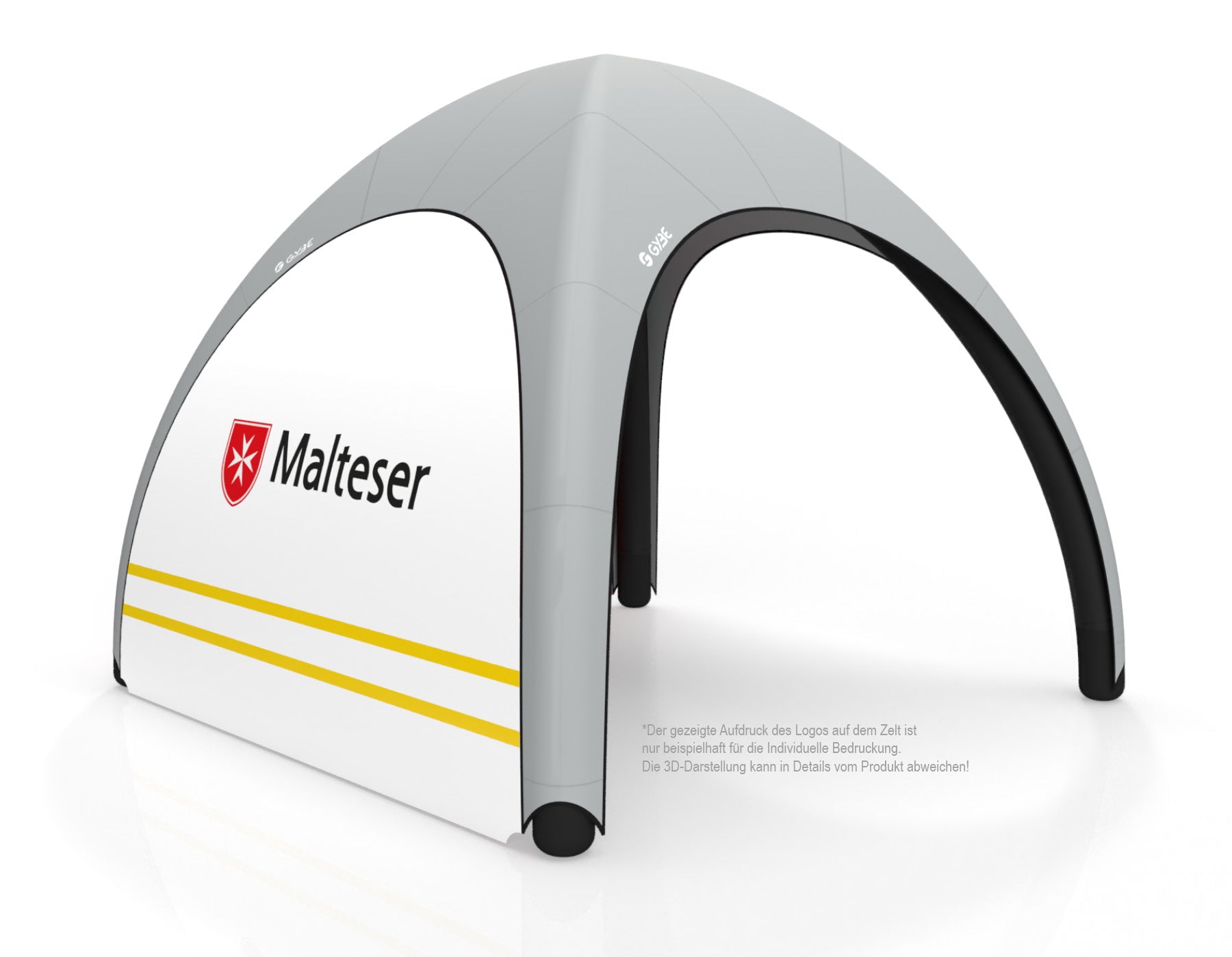 Aufblasbares Schnelleinsatzzelt Gybe Humanity Tent mit Malteser Logo | Sanitätszelt | Einsatzzelt