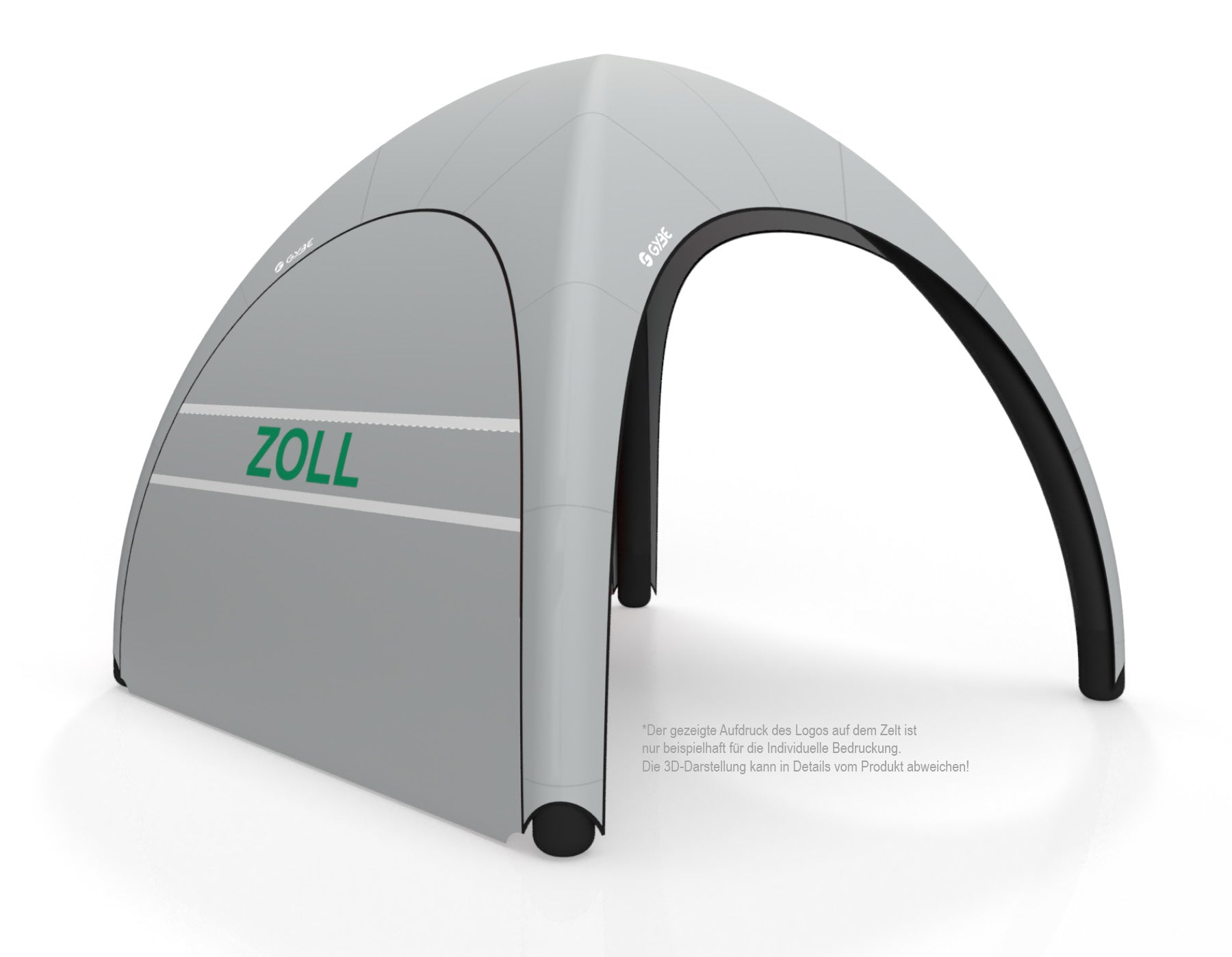 Aufblasbares Schnelleinsatzzelt Gybe Humanity Tent mit ZOLL Logo | Sanitätszelt | Einsatzzelt