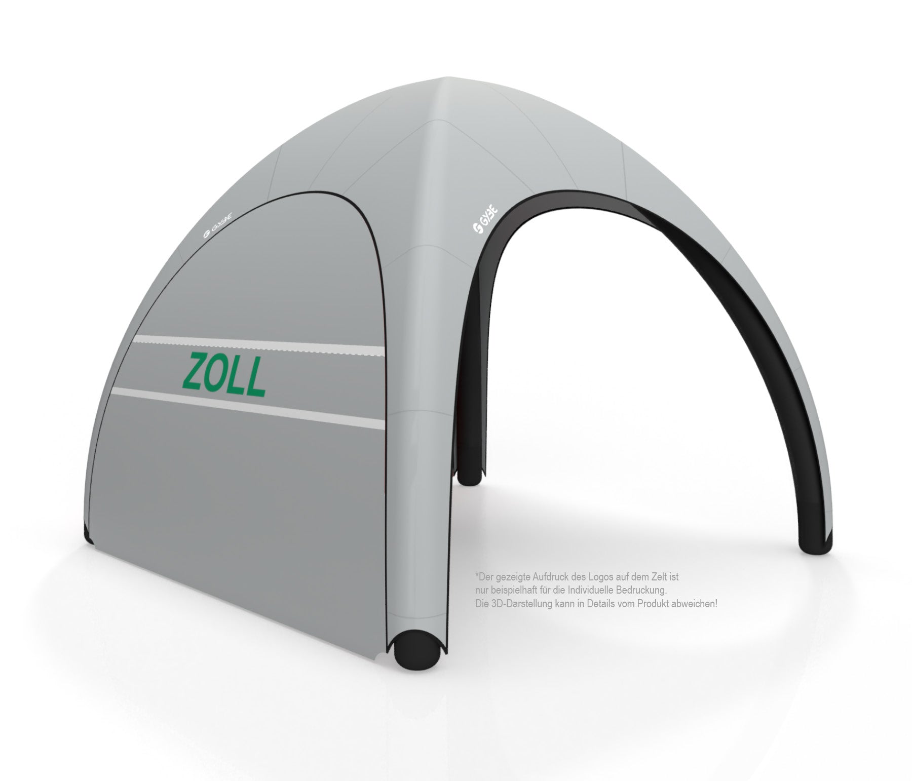 Aufblasbares Schnelleinsatzzelt Gybe Humanity Tent Komplettset mit ZOLL Logo | Sanitätszelt | Einsatzzelt